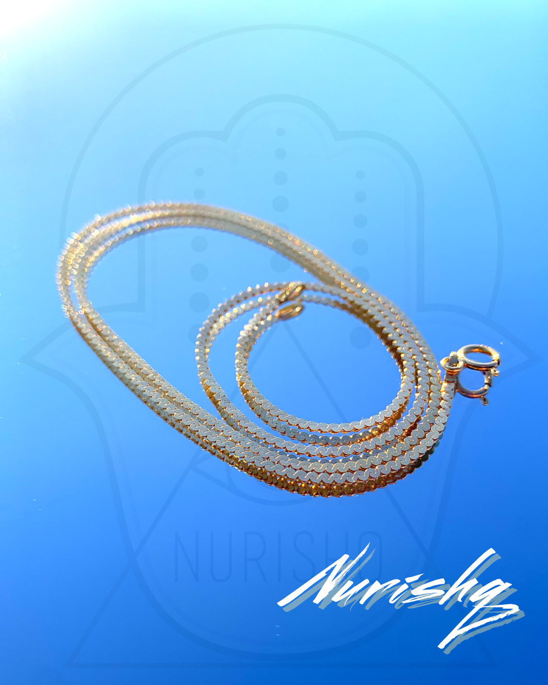 14k Serpentine Necklace